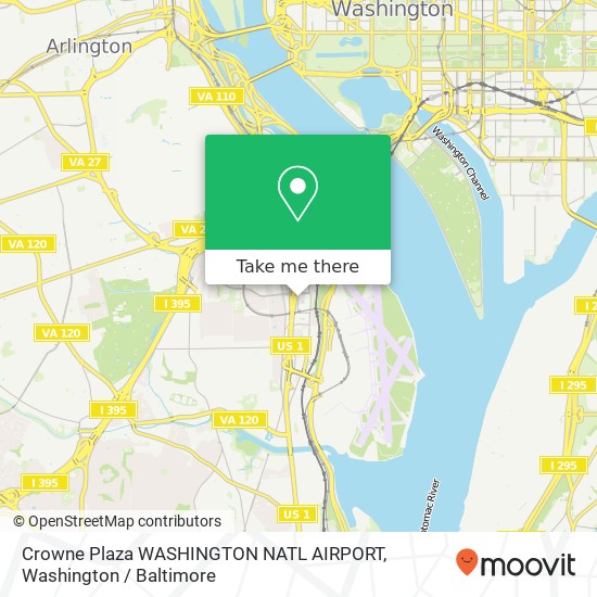 Mapa de Crowne Plaza WASHINGTON NATL AIRPORT