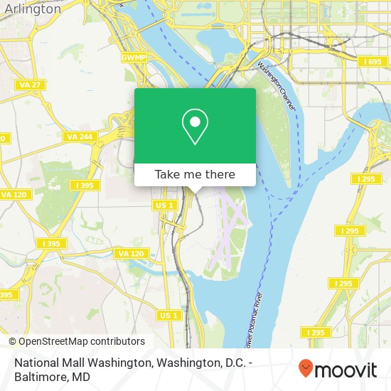 National Mall Washington map