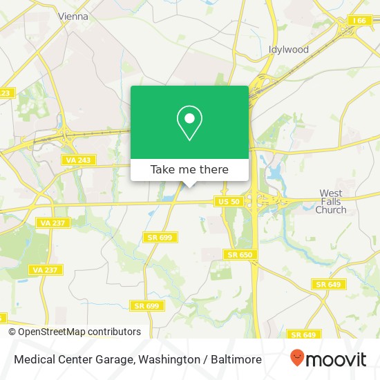 Medical Center Garage map