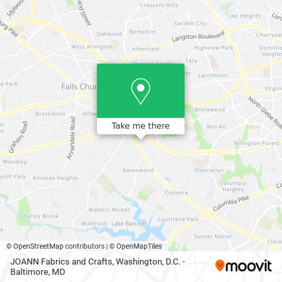 Mapa de JOANN Fabrics and Crafts