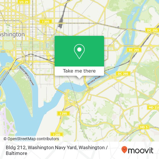 Bldg 212, Washington Navy Yard map