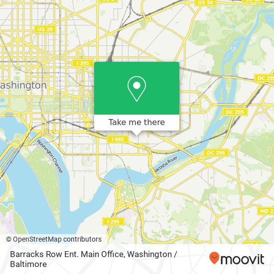 Barracks Row Ent. Main Office map