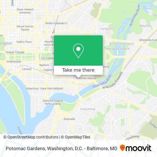 Mapa de Potomac Gardens