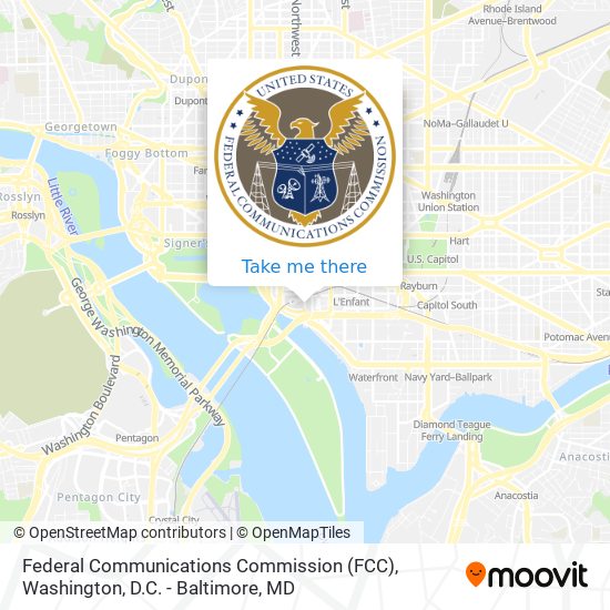 Mapa de Federal Communications Commission (FCC)