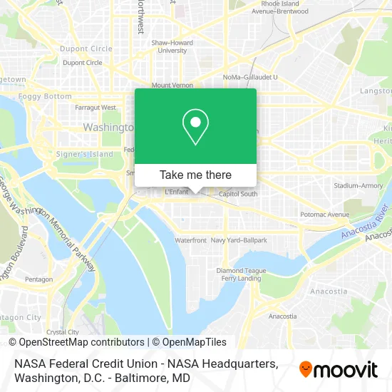 Mapa de NASA Federal Credit Union - NASA Headquarters