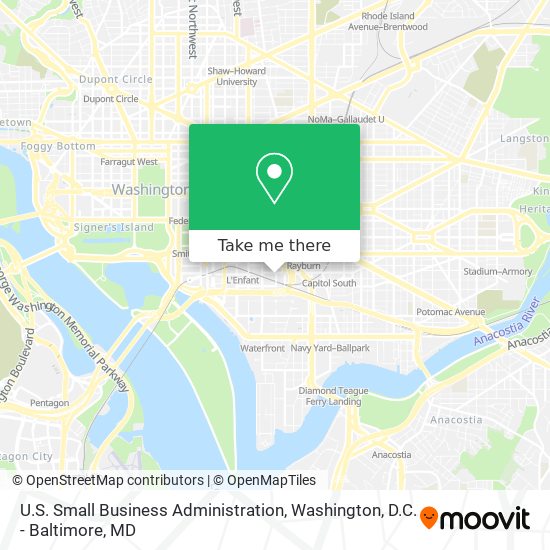 Mapa de U.S. Small Business Administration