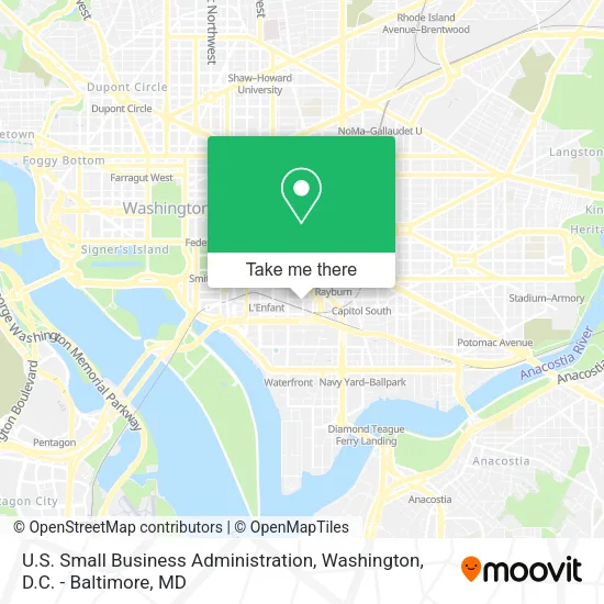 Mapa de U.S. Small Business Administration