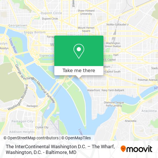 Mapa de The InterContinental Washington D.C. – The Wharf