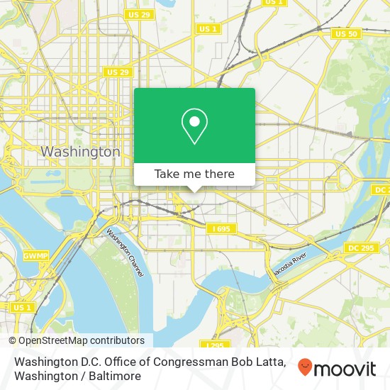 Washington D.C. Office of Congressman Bob Latta map