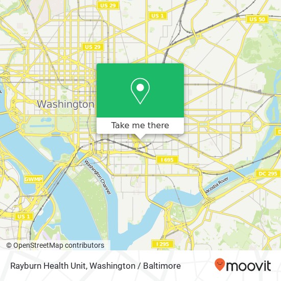 Mapa de Rayburn Health Unit