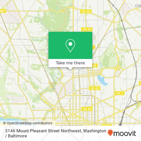 3146 Mount Pleasant Street Northwest map