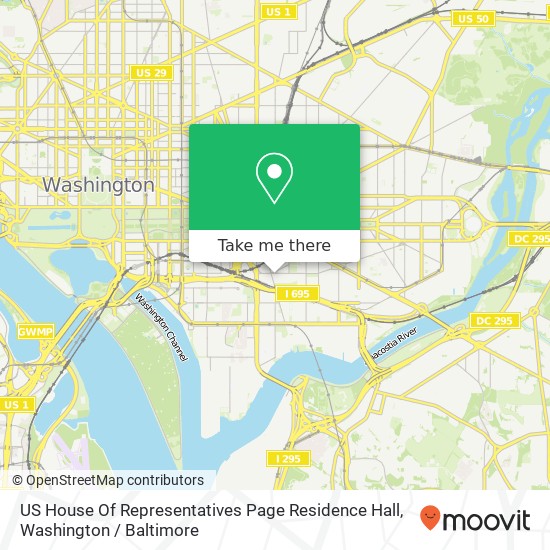 Mapa de US House Of Representatives Page Residence Hall