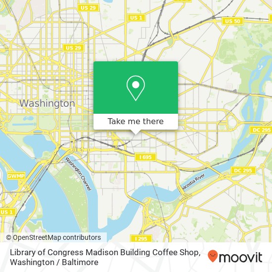 Library of Congress Madison Building Coffee Shop map