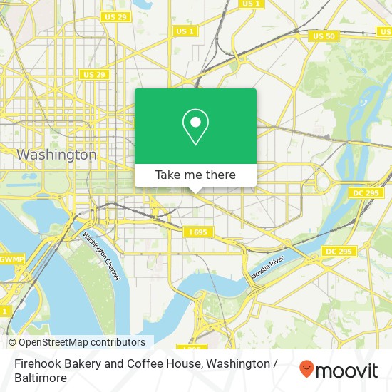 Mapa de Firehook Bakery and Coffee House