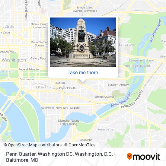 Penn Quarter, Washington DC map
