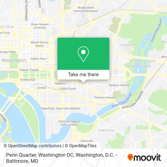Penn Quarter, Washington DC map
