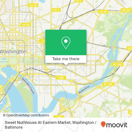 Mapa de Sweet Nuthhouse At Eastern Market