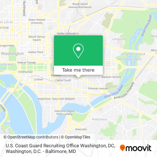 Mapa de U.S. Coast Guard Recruiting Office Washington, DC