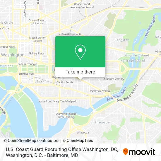 U.S. Coast Guard Recruiting Office Washington, DC map