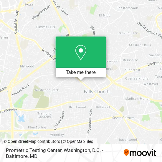 Prometric Testing Center map