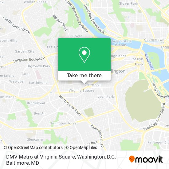 Mapa de DMV Metro at Virginia Square