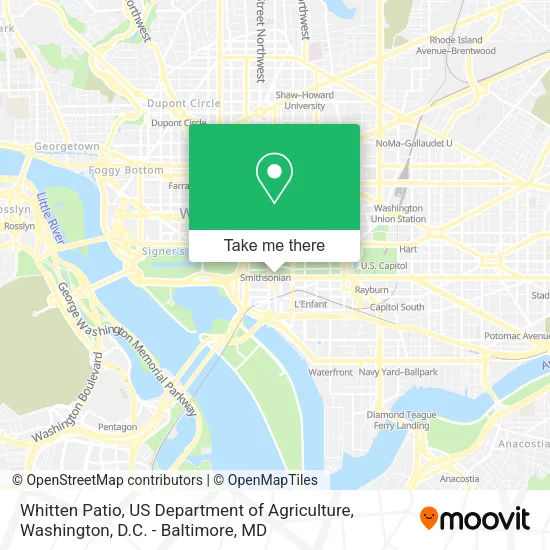 Mapa de Whitten Patio, US Department of Agriculture
