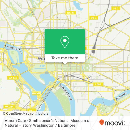 Mapa de Atrium Cafe - Smithsonian's National Museum of Natural History