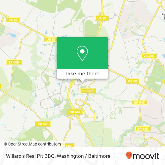 Mapa de Willard's Real Pit BBQ