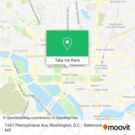 Mapa de 1301 Pennsylvania Ave