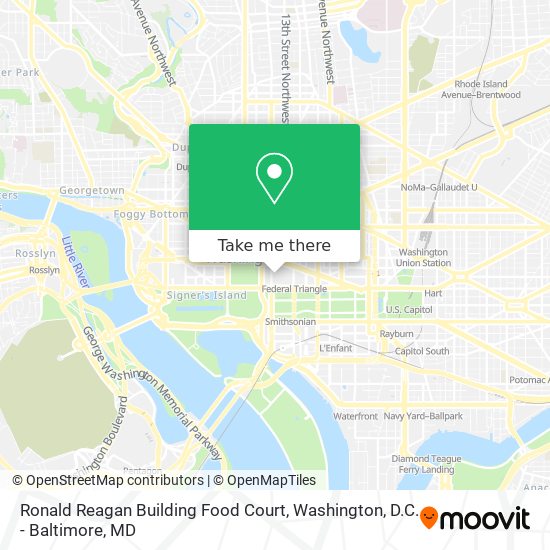 Ronald Reagan Building Food Court map