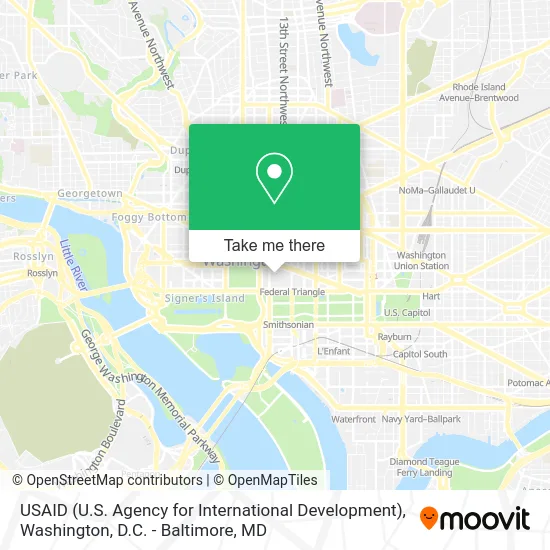 USAID (U.S. Agency for International Development) map