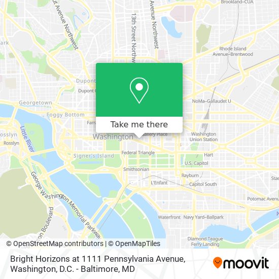 Bright Horizons at 1111 Pennsylvania Avenue map