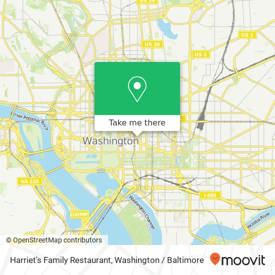 Mapa de Harriet's Family Restaurant