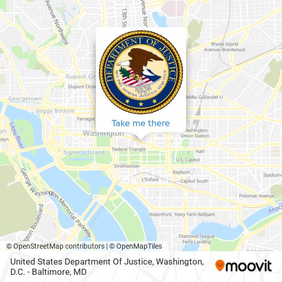 Mapa de United States Department Of Justice