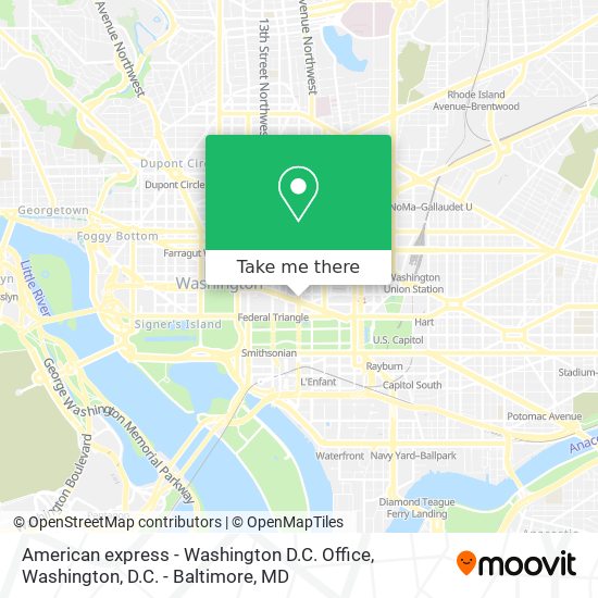 Mapa de American express - Washington D.C. Office