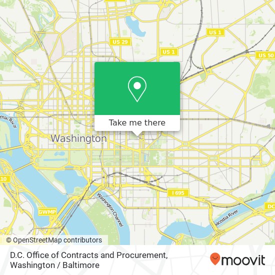 Mapa de D.C. Office of Contracts and Procurement