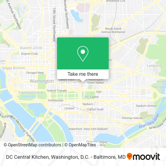 Mapa de DC Central Kitchen