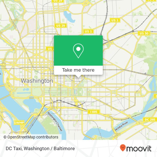 DC Taxi map