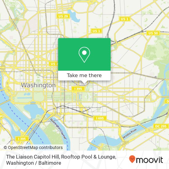 The Liaison Capitol Hill, Rooftop Pool & Lounge map