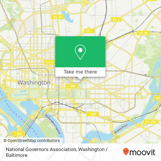 Mapa de National Governors Association