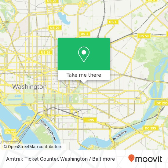 Mapa de Amtrak Ticket Counter