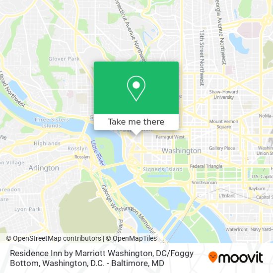 Mapa de Residence Inn by Marriott Washington, DC / Foggy Bottom