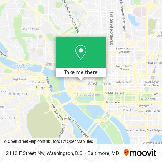 2112 F Street Nw map