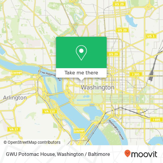 Mapa de GWU Potomac House