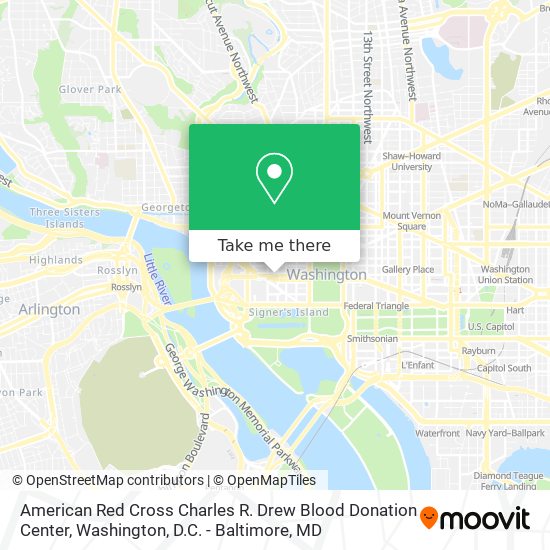 American Red Cross Charles R. Drew Blood Donation Center map