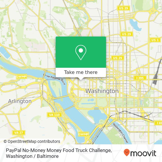 Mapa de PayPal No-Money Money Food Truck Challenge
