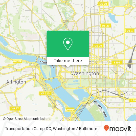Transportation Camp DC map