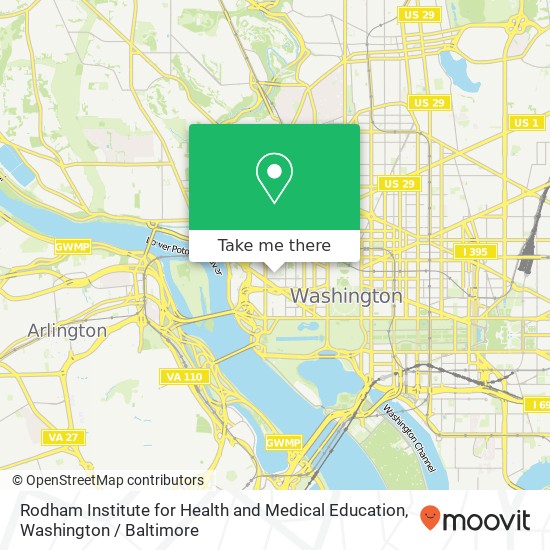 Rodham Institute for Health and Medical Education map