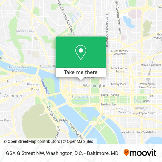 GSA G Street NW map