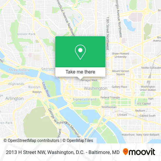 2013 H Street NW map
